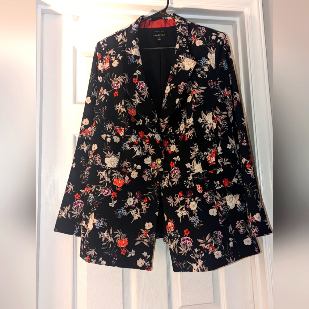 Blue Floral Blazer
